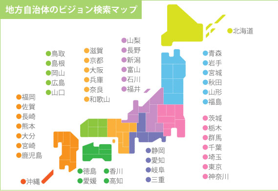 地方自治体等のビジョンマップ